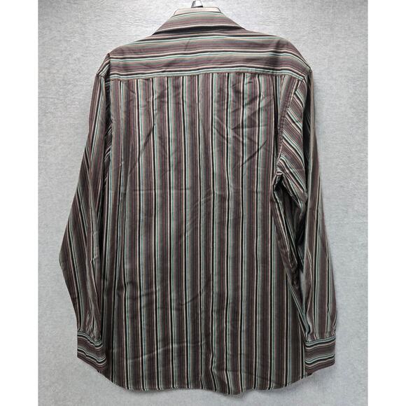 Alexander Julian Colours Striped Button Down Shirt Size Large - Picture 4 of 4